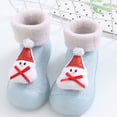 thumbnail image 2 of Snow Christmas Baby Sneakers Children Toddler Non- Soft Sole First Socks Shoes 8.5 Blue, 2 of 4