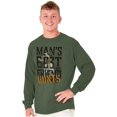 thumbnail image 4 of Mans Best Friend Hunting Fish Outdoor Men's Big & Tall Long Sleeve Graphic Tee Brisco Brands 2X, 4 of 5