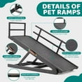 MOPHOTO Adjustable, Foldable Pet Ramp for Dogs & Cats, Car Paw Friendly ...