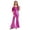 Hot Pink, variant on Girls Spaghetti Strap Sequins Pageant Romper Sleeveless High Waist Party Jumpsuit Gold 14