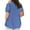 X4-Blue-C, variant on Womens Basic Tops Summer Tshirts Longer Length Round Neck Short Sleeve Shirts Plus Size Blouses Dark Gray 5X