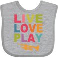 thumbnail image 3 of Inktastic Live Love Play the Trumpet Boys or Girls Baby Bib, 3 of 4