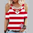 thumbnail image 1 of Fiudx Liquidación de Ahorros de Verano Blusa Estampada a La Moda con Cuello En V y Manga Corta para Mujer, 1 of 4