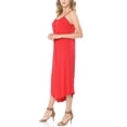 thumbnail image 4 of SSOULM Women's Pleated Spaghetti Strap Wide Leg Palazzo Capri Jumpsuit with Plus Size, 4 of 6