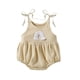 thumbnail image 1 of Gibobby Pañalero de algodón Ropa de mono sin mangas con tirantes para niñas pequeñas y niños pequeños(Beige, 0-3 Meses), 1 of 4