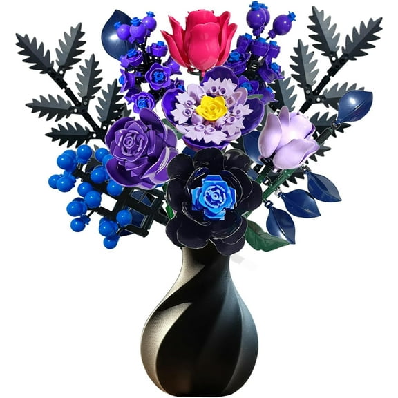 Remocguys Gothic Flower Bouquet Building Set Compatible with Lego Flowers Home Decor Gift for Adults Women 759 Pcs