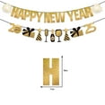 2025 Happy New Year Decorations Black Gold New Year Balloons Happy New