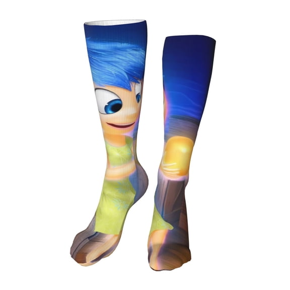 Saiise inside out 2 Funny Socks Men Women Boys Kids Adults Novelty Graphic 20in stockings Crazy Design Casual Dress Socks for Sports,Running,Travel