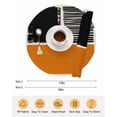 thumbnail image 6 of 15 Inch Round Placemats Set of 4, Orange Black Non Slip Heat Insulation PP Table Mats, Farmhouse Striped Modern Abstract Art Washable Place Mats for Kitchen Dining Party Table Decor, 6 of 7