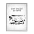thumbnail image 5 of Stupell Industries Don't Go Bacon My Heart Funny Pig Phrase Graphic Art Gray Framed Art Print Wall Art, 24x30, by Daphne Polselli, 5 of 5