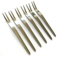 thumbnail image 3 of Jean-Patrique Stainless Steel Cocktail and Appetiser Forks 6 Peice Set | Tableware Cutlery Mini Cakes Olives Seafood Forks, 3 of 5