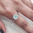 thumbnail image 5 of Hexagon Aqua Chalcedony Ring, 925 Sterling Silver, Women Ring, Natural Chalcedony, March Birthstone, Christmas, Thanksgiving, Tiny Dainty Ring, Handmade, Statement Jewelry, Wedding, Anniversary Gift, 5 of 8