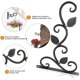 thumbnail image 3 of Cesta colgante para flores para montar en la pared, diseño de tres hojas (engrosada), 3 of 6