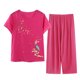 thumbnail image 1 of Pantalones de Mujer Traje de Verano Impreso de Manga Corta Cuello Redondo Top & Shorts Set, Delgado Y Casual de las Mujeres Pantalones Casuales, 1 of 3