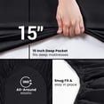 thumbnail image 3 of Sábanas ajustables Utopia Bedding Queen, paquete de 6 unidades, microfibra suave, color negro, 3 of 6