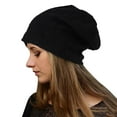 thumbnail image 2 of VJGBEGW Cotton Slouchy Beanie Hats for Women Soft Lightweight Baggy Skull Cap Black1, 2 of 3
