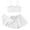 White, variant on Quaouag 3 Piece Tween Girls Swimsuit Ruffle Sleeveless Athletic Tankini Sport Swimwear with Swimming Skirt