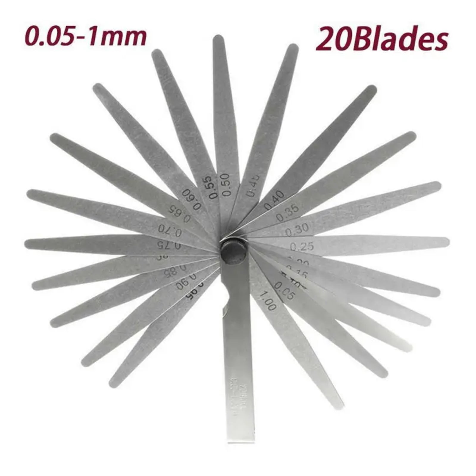 17 Blades Feeler Gauge Thickness Gauges Measurment Tool Gap Wedge for Engine Valve Adjustment 0.02-1mm Percision Measuring Tools ,Corrosion-Resistant