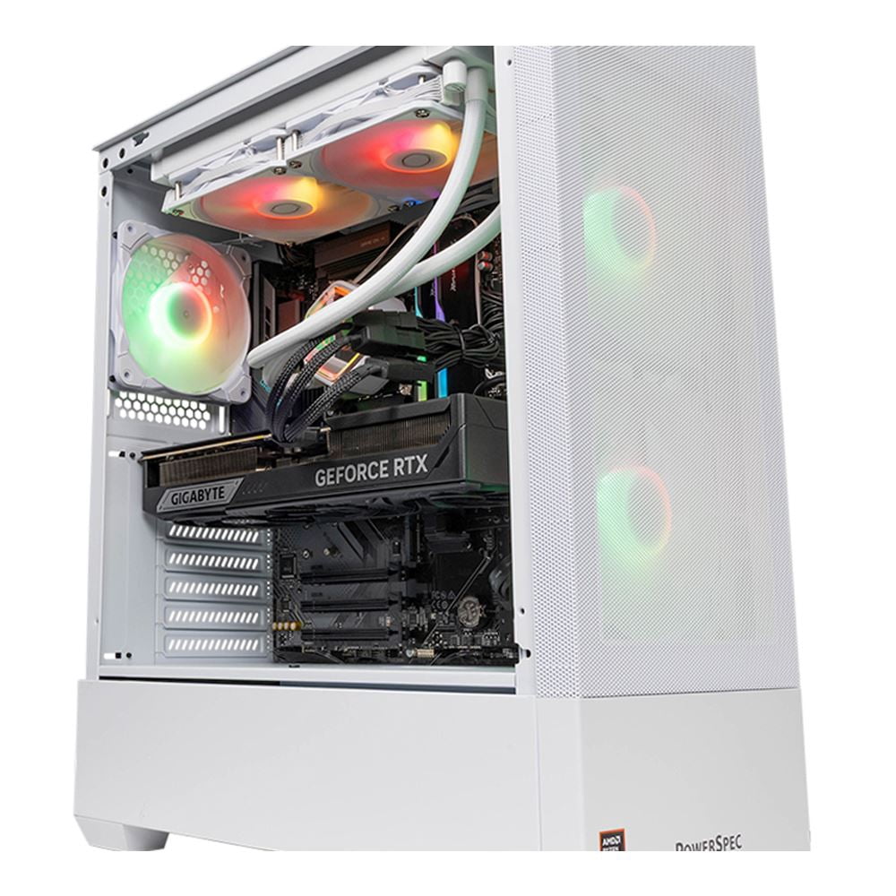 PowerSpec G757 Gaming PC AMD Ryzen 7 9800X3D 4.7GHz Processor, NVIDIA GeForce RTX 5080 16GB GDDR7, 32GB DDR5-6000 RAM, 2TB NVMe, WiFi 6 (802.11ax), Bluetooth 5.3, Liquid Cooling, Windows 11 Home
