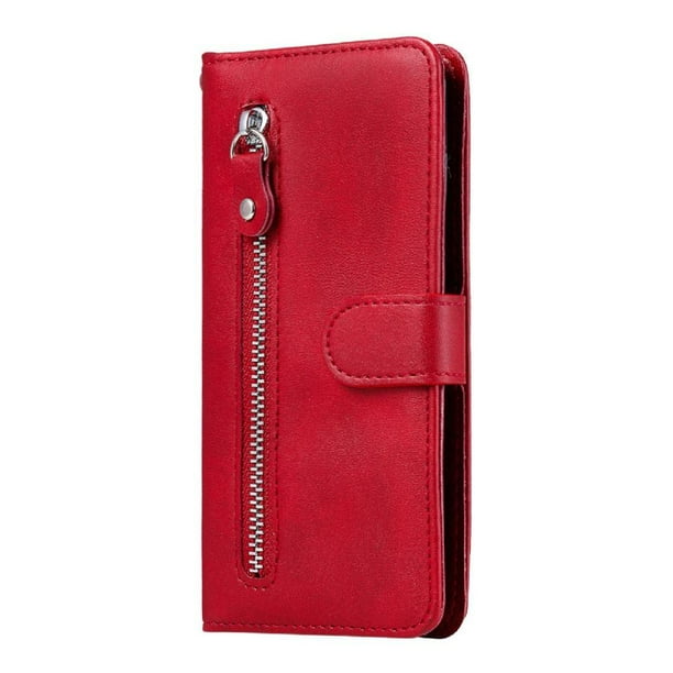 Estuche de Cuero PU con Cierre para Google Pixel 6 5G , Funda Protectora con Billetera y Correa