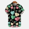 thumbnail image 2 of IROINNID Men's Casual Valentine's Day Heart Printed Blouse With Pocket, 2 of 5