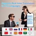 thumbnail image 3 of ZYQEEE Smart AI Sunglasses for Men ,Polarized Sunglasses with 115 Real-Time Translation,Video Call Translation,Voice Assistant,Bluetooth glasses for Ourdoor, 3 of 7