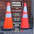 thumbnail image 2 of Imperial Standard 28" Traffic Cones - Orange Reflective Safety Cones - 2 Pack, 2 of 4