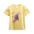 thumbnail image 2 of Wavsuf Kids T-Shirts Girls and Boys Summer Yellow Shirts Size 5Y, 2 of 3