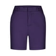 thumbnail image 4 of Gnshining Summer Shorts for Women Stretch Twill Shorts Fit Hiking Shorts Pockets Bermuda Shorts Soft Wide Leg Shorts, 4 of 8