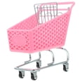 thumbnail image 1 of MasteelfCA Creative Mini Plastic Shopping Cart Rought Iron Storage Basket Random Color, 1 of 8