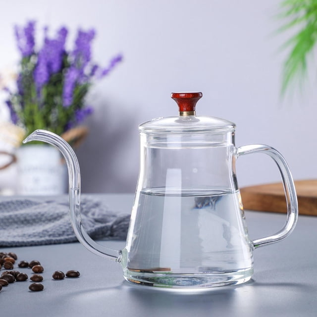 El Té de de Boca Larga Se Vierte sobre El Gotero de Café de Grado para La Preparación de Té Y Café Por Goteo 600ml transparente Macarena Vierta sobre hervidor de agua