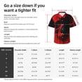 thumbnail image 6 of Lsque Minimalist Skull Red pattern Hawaiian Shirt for Men, Unisex Summer Beach Casual Short Sleeve Button Down Shirts-3X-Large, 6 of 9