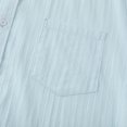 thumbnail image 6 of Jessboyy Button Down Shirt Men Casual Short Sleeve Fitted Button up Shirts Summer Vacation Going Out Tops Business Plain Work Shirt Light Blue S, 6 of 9