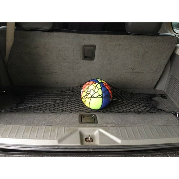 EACCESSORIES EA Rear Trunk Organizer Cargo Net for Nissan Armada 2017-2023 – Floor Style Cargo Net for SUV – Premium Mesh Elastic Car Trunk Organizer Vehicle Carrier Storage – Compatible with Armada