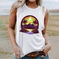 thumbnail image 2 of Penkiiy Womens Tank Tops Beach Graphic Tank Tops Summer Casual Loose Tanks Vest Country Music Hawaiian Vacation Tank Cami XL White, 2 of 5