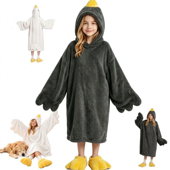 Goose Blanket Hoodie Onesie, Wearable Oversized Blanket Hoodie, Gift for Adults & Teens