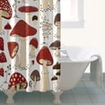 thumbnail image 4 of Red Mushroom Plant White Pattern Shower Curtain 36"x72" ,Bathroom Decorative Shower Curtains Set with 12 Hooks,Modern Waterproof Washable Shower Curtain, 4 of 6
