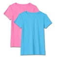 thumbnail image 2 of Labakihah t shirts&nbsp;for women 2PCS Womens Stretch Short Sleeve Crewneck T-Shirt Pack Of 2 Pink, 2 of 6