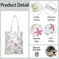 thumbnail image 3 of Eco-Friendly Reusable Grocery Bag with Watercolor Ocean Starfish - Foldable & Machine Washable Tote, 3 of 5