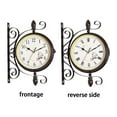thumbnail image 5 of Antique Style Double Sided Wall Clock Quiet Decoration Powered Hanging Clocks for Bedroom, Garden, Indoor, Outdoor, Kitchen, Patio, 5 of 7