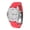 Red, variant on Luxury Half Iced Moissanite Watch, Hip Hop Style Mechanical Wristwatch with More Rubber Band