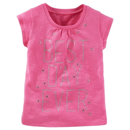 OshKosh B'gosh Little Girls' Best Day Sparkle Tee, 6 (Best Stores For Little Girl Clothes)