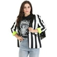 thumbnail image 2 of Women's White and Black Stripe Blazer, 2 of 11