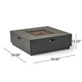 thumbnail image 3 of Reign Metal Outdoor 50,000 BTU Square Fire Pit (No Tank Holder), Dark Gray, 3 of 9