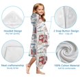 thumbnail image 7 of Vintage Baseball Elements Pattern Hooded Bath Towel，60"x35" for Ages 3 To 12 Kids, Quick Dry Lightweight Soft Microfiber Hood Beach Towel Cover Up for Kids, 7 of 7