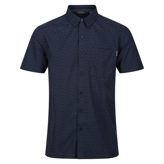 Regatta - Camisa Mindano VII Floral de Manga Corta para Hombre (Ola Azul)