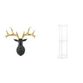 thumbnail image 1 of Escultura De Pared De Cabeza De Ciervo De Resina Y Mesa Auxiliar De Acrílico Transparente Para Oficina, Hogar O Decoración Boho. Obra De Arte Para Colgar En La Pared, Coleccionable, Para, 1 of 8