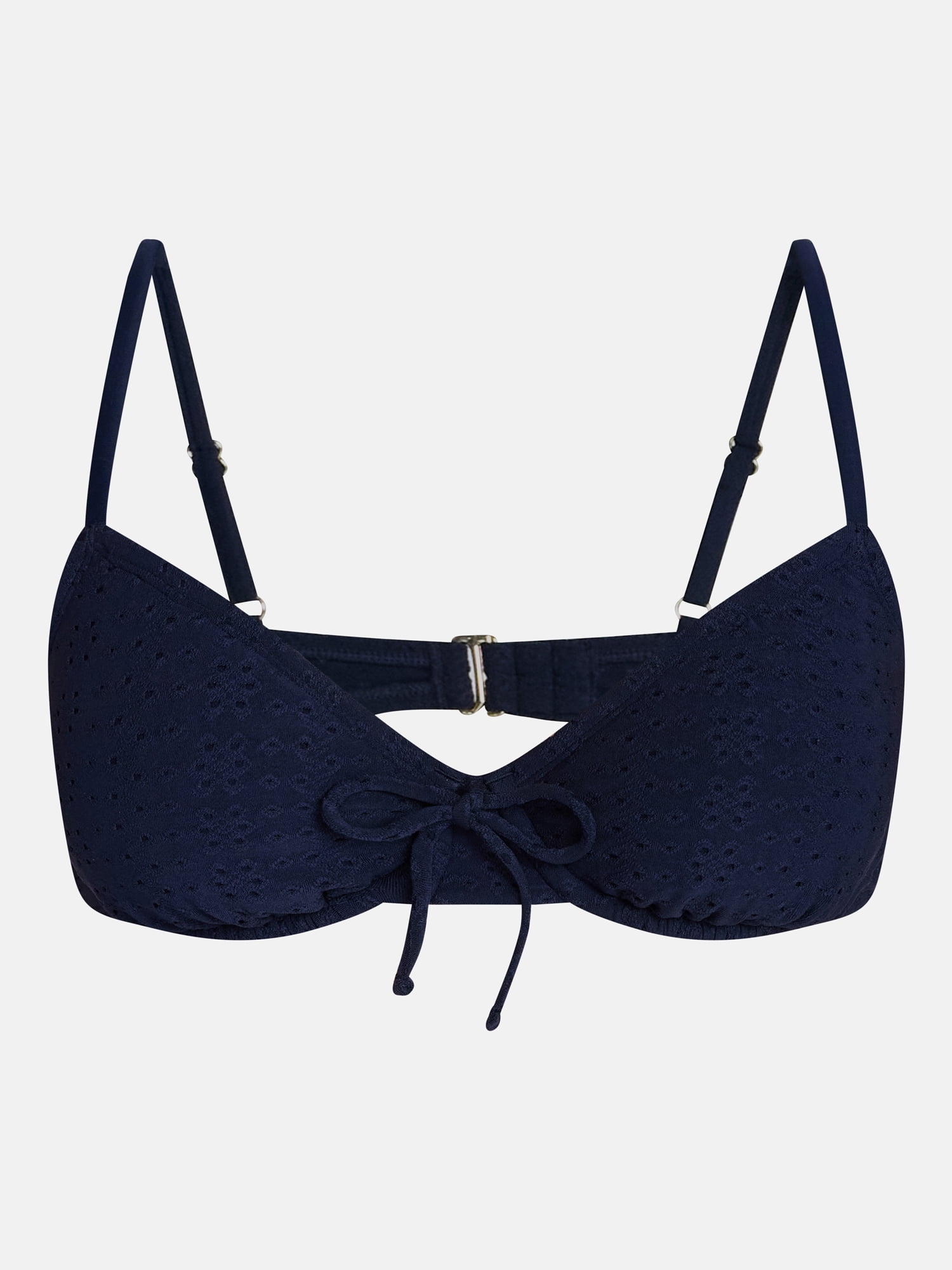 Time and Tru Women's Underwire Eyelet Bikini Top, Sizes XS-3X