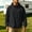 Black, variant on Men's Zipper Pocket Elastic Cuff Full-Zip Hooded Windbreaker, Casual Outdoor Jacket, Travel Hiking Daily Street Windproof Comfort Wear White XXL