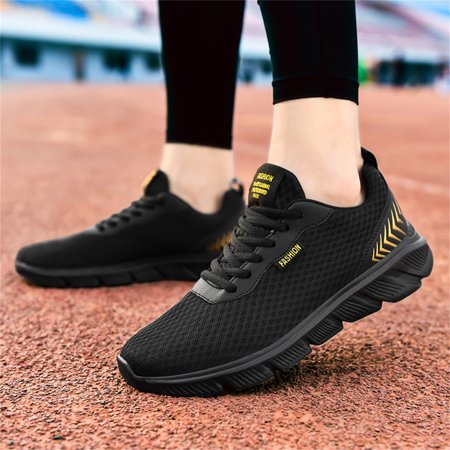 

Gubotare Shoes For Men Sneakers Men s Fashion Sneakers 3 Eyelets Simple Style Casual Shoes Gold 9